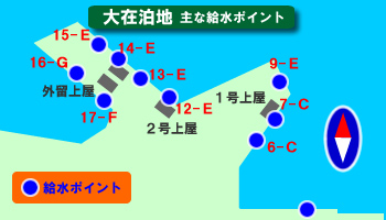 大在泊地 主な給水ポイント